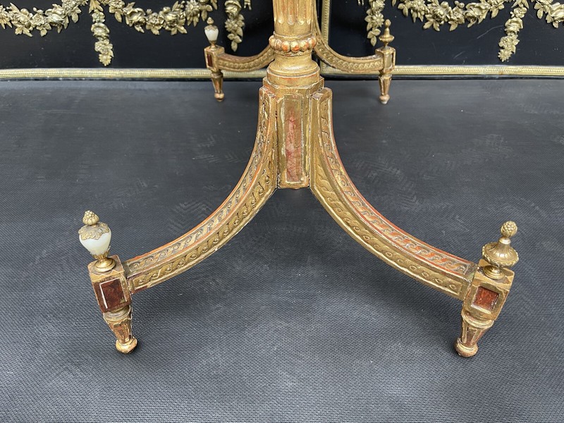 Museum Louis XVI Coffee Table / Side Table, Russia Around 1790, Gilded gallery
