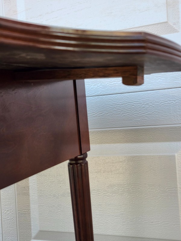 Bombay Company Drop Leaf Sheraton Side End Accent Mahogany Table One Drawer MCM gallery