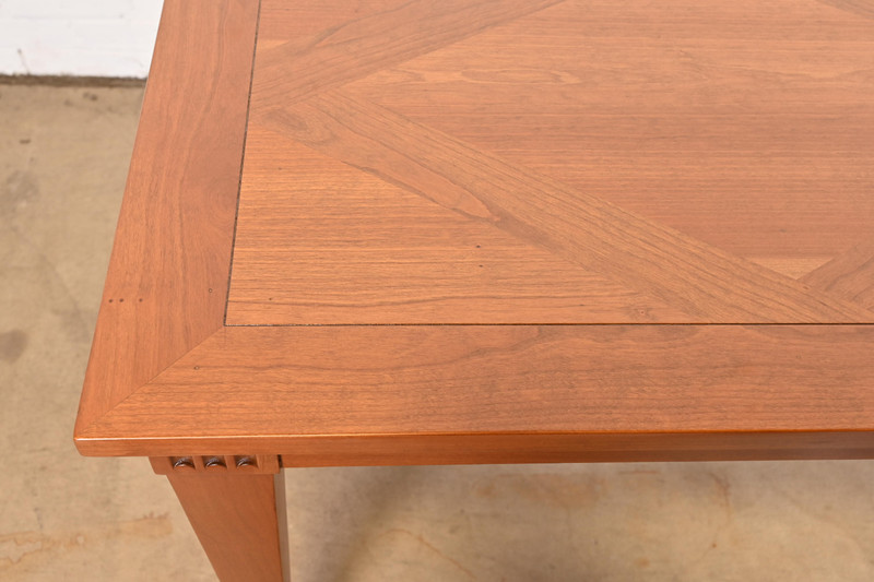 Baker Furniture French Regency Cherry Wood Extension Dining Table, Refinished gallery