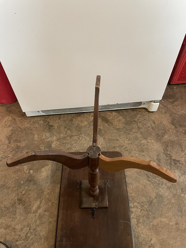 Antique Wood Tilt Top Side Table Square gallery