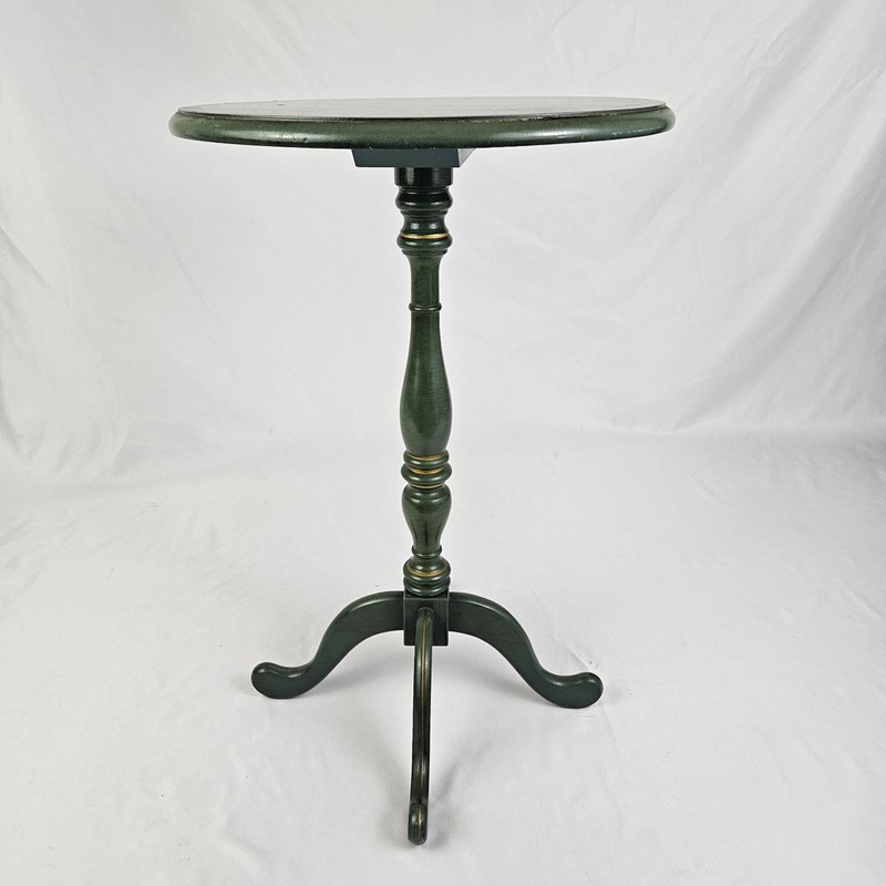 Vintage L Hitchcock Pedestal Table Plant Fern Stand Hand Painted ’61 Americana