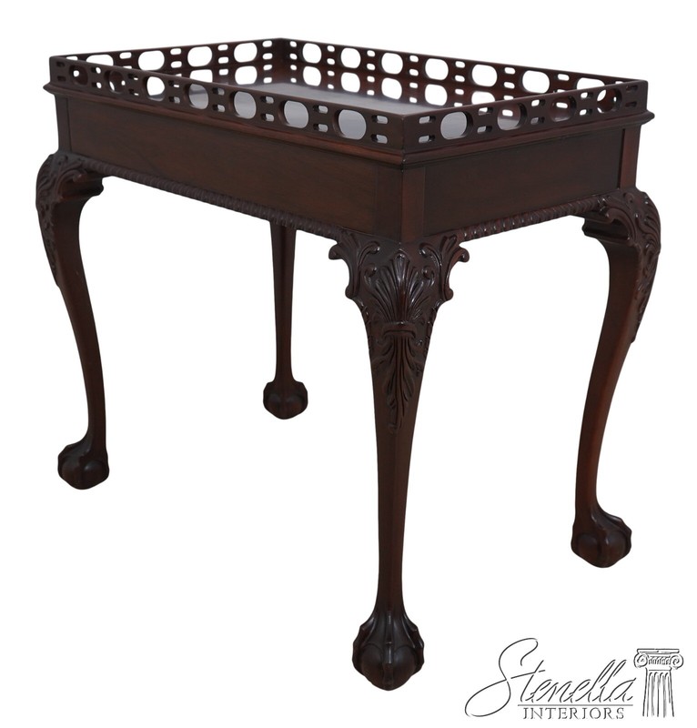 68225: COUNCILL CRAFTSMEN Ball & Claw Chippendale Mahogany Tea Table