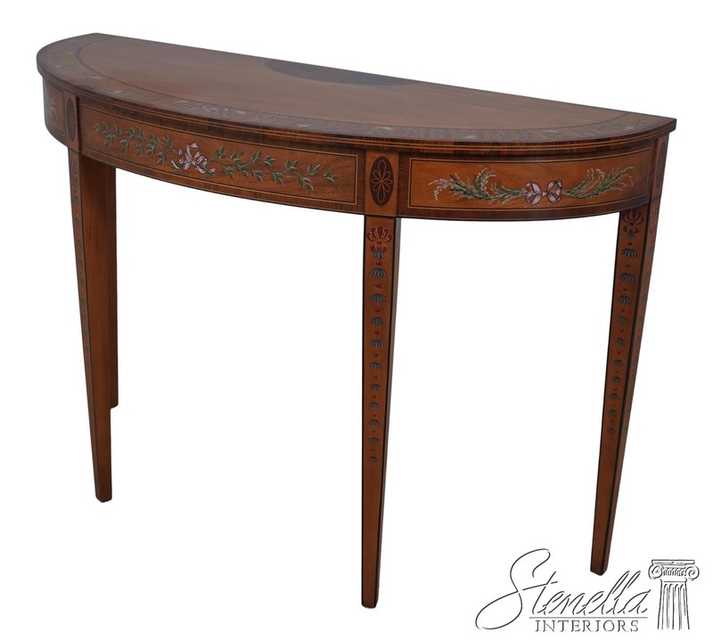 60058: WELLINGTON HALL Adams Paint Decorated Console Table