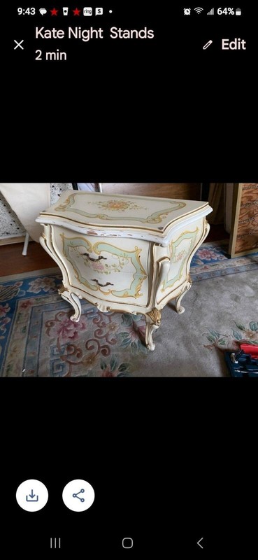 Cute Italian Rococo Baroque French Nightstand Side Table Italy I have two