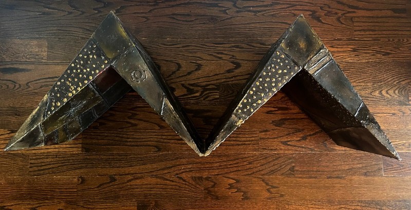 Sculpted Steel Zigzag Coffee Table Base by Paul Evans for Directional gallery