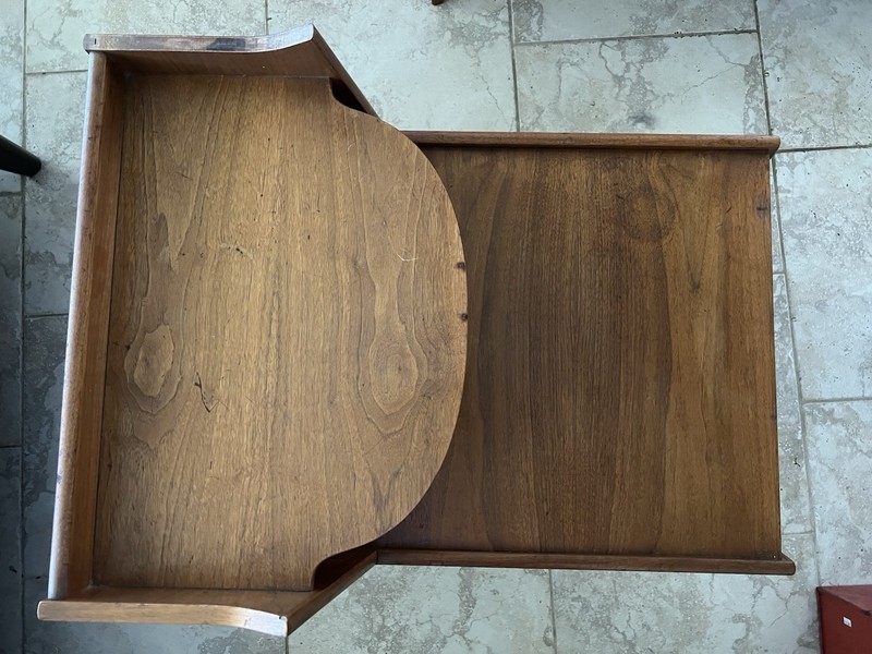 MCM Drexel Declaration Stepped Side Table - Kipp Stewart Walnut End Table 1962 gallery