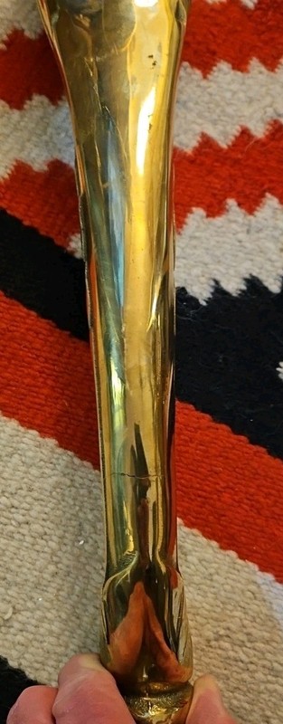 Solid Brass ONE Leg For Glass Top Coffee Table Curved Leaf gallery