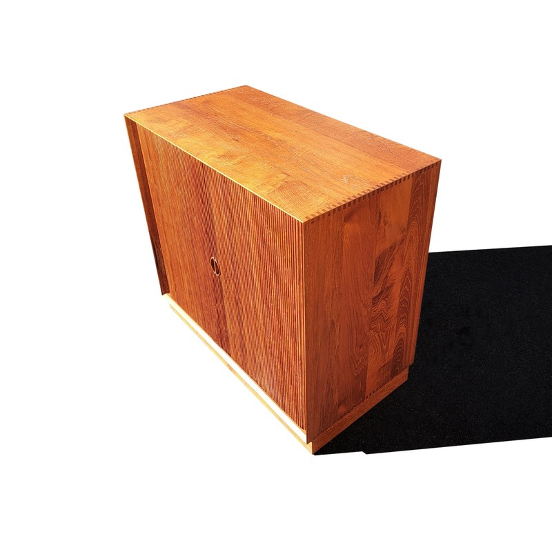 A Pair of Mid century Danish modern tambour doors cabinets by Peter Hvidt gallery
