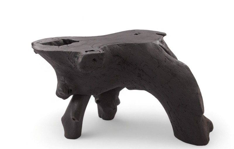Black Natural Sculptured Console Table - 1 gallery