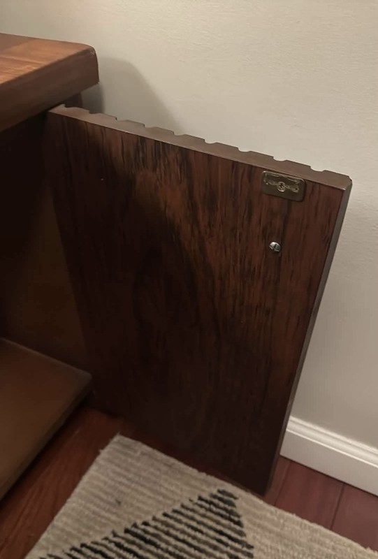 Vintage Mid Century 1970 lane Walnut Record Cabinet End Table gallery