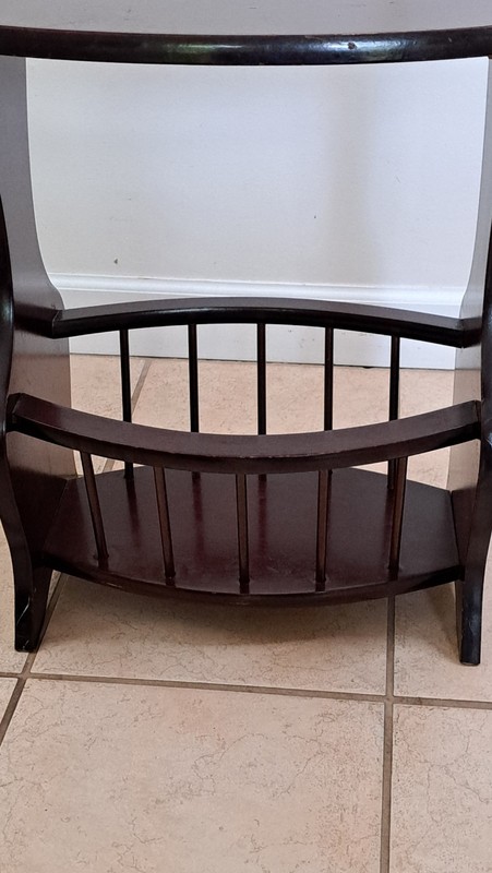 Vintage Preferred Stock Mid Century Wood Floor Lamp End Table Magazine Rack Comb gallery