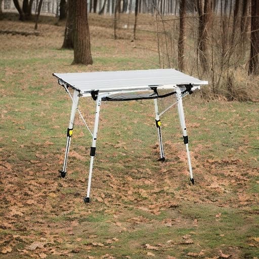 PORTAL Outdoor Folding Portable Picnic/Camping Table with Adjustable Silver gallery