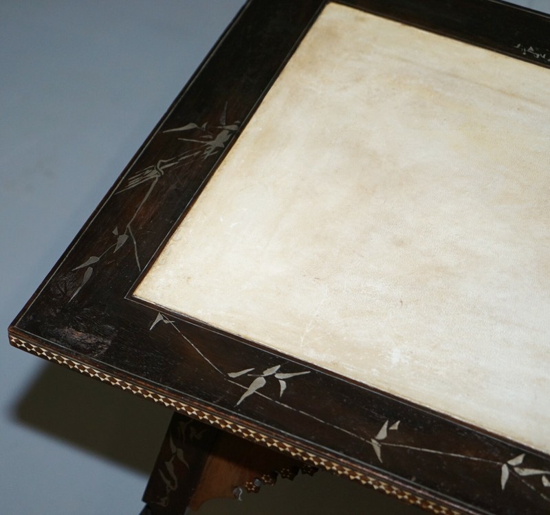 IMPORTANT AND RARE ORIGINAL CIRCA 1900 CARLO BUGATTI OCCASIONAL TABLE EBONISED gallery
