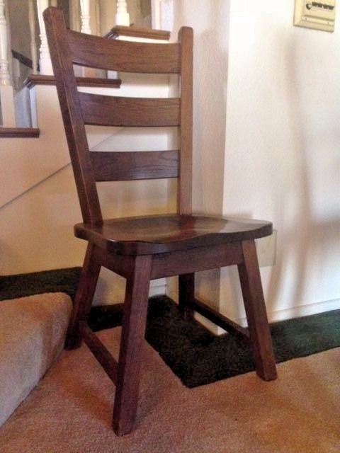 Antique High Stylish German Quartersawn Oak Table and Four chairs set So Rare!!! gallery