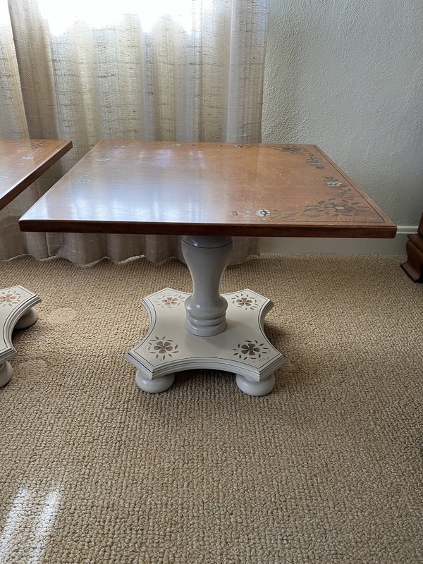 Ethan Allen Hitchcock White Square Pedestal End Tables. 1 for $150 or 2 for $250 gallery
