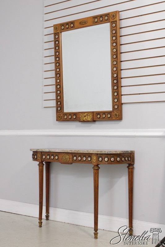 LF72626: French Louis XVI Style Console & Mirror w. Sevres Plaques gallery