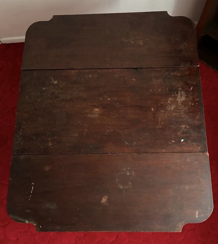 Vintage Antique Drop Leaf Brown Table with Drawer Folding Table Circa 1890s Wood gallery
