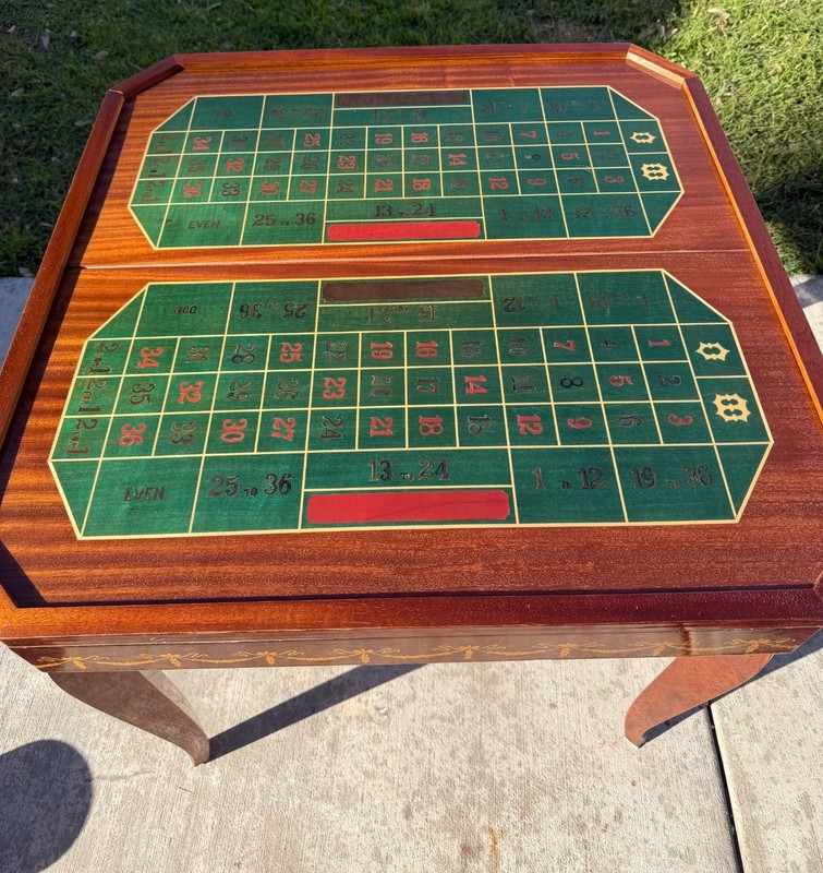 Notturno Intarsio Sorrento Italy Italian Game Table, Roulette, Chess Inlaid Wood gallery