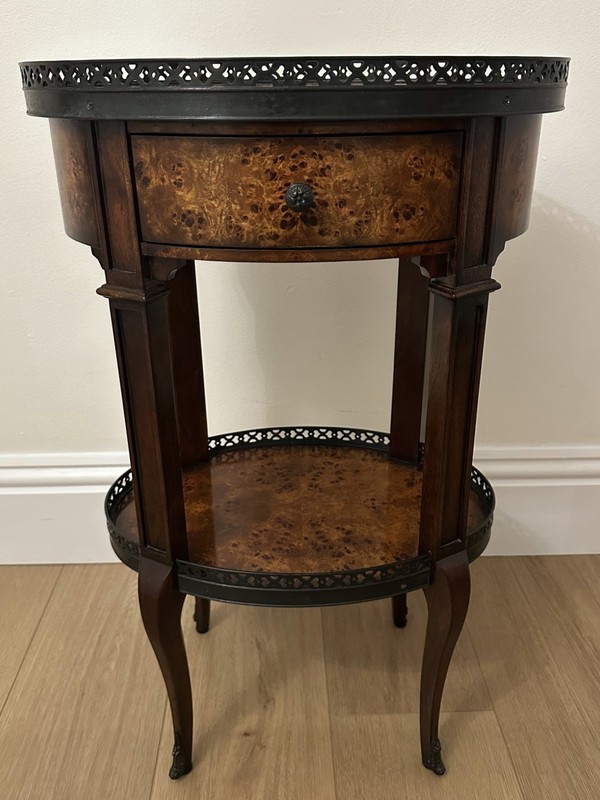 “Delicate and Pierce” Accent Table, by Theodore Alexander