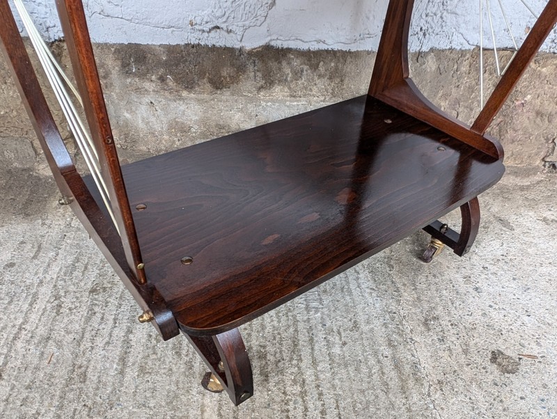 Serving Cart TV Phono Table Wood 50s Rockabilly Side Table Mid Century gallery