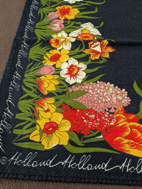 Vintage Floral Holland NEW Tea Towel Or Center Piece For Table 17" X 27 1/2" gallery