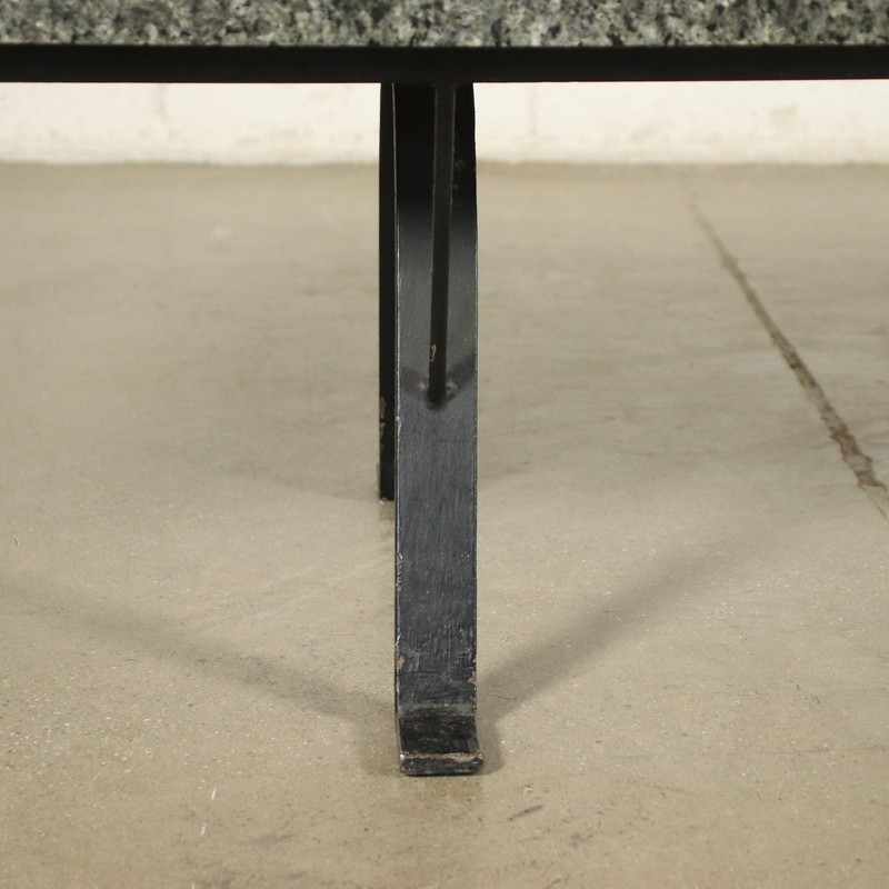 Coffee Table Metal Vintage Marble Top Italy 1970s-80s gallery