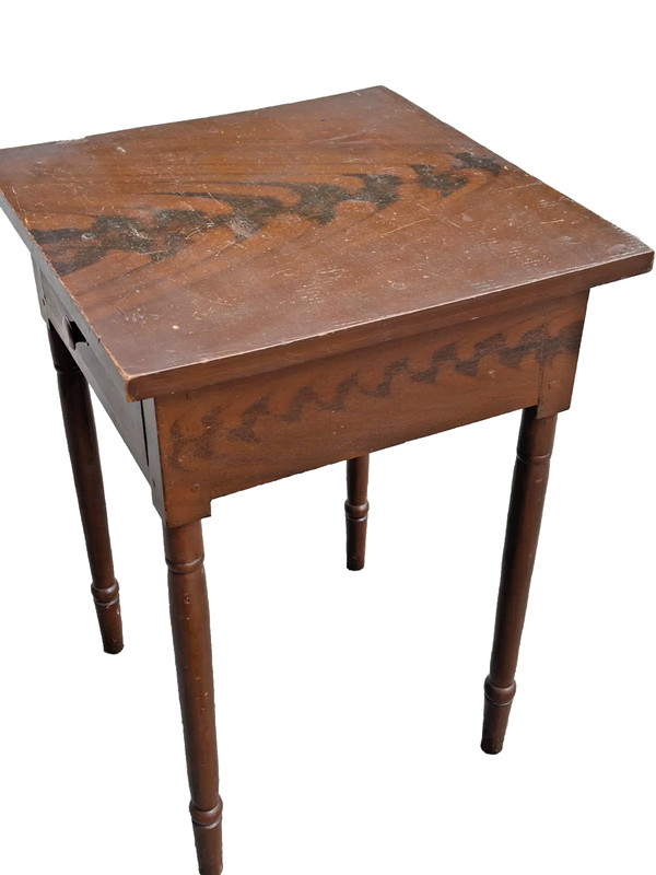antique paint decorated farm table stand primitive folk art 1800s