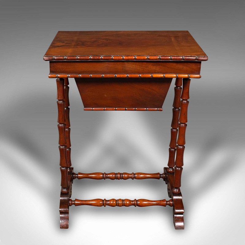 Small Antique Sewing Table, English, Flame, Ladies, Work, Regency, Circa 1830 gallery