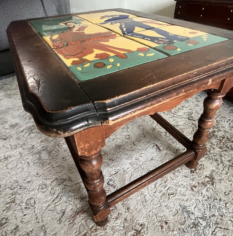 1920’s Taylor Tilery - Flamenco Dancers Tile Table, rare antique gallery