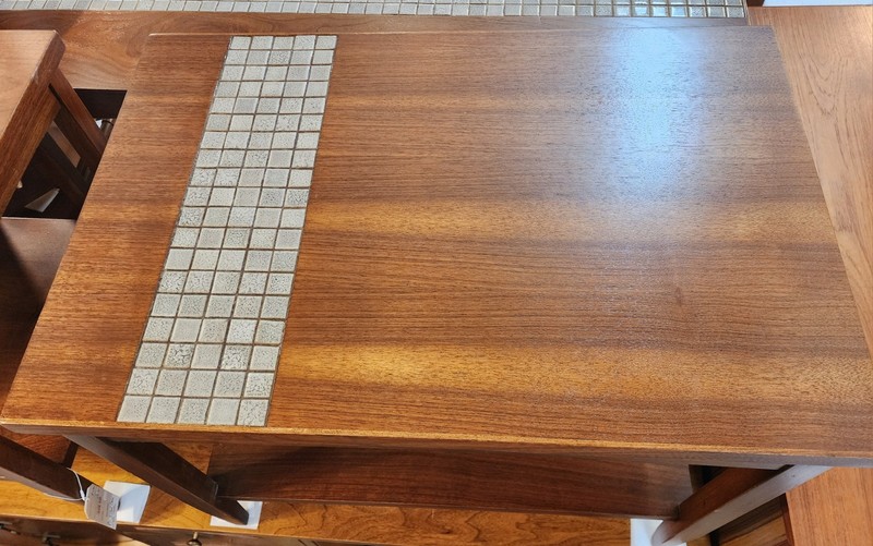Vintage Lane 3-piece American mid-century modern Walnut Tiled Coffee Tables.. gallery