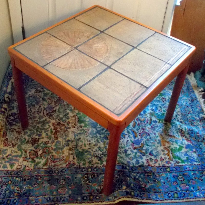 MCM COCKTAIL ACCENT SUNBURST TILE TABLE Denmark Scandinavian TRIOH gallery