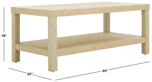 Safavieh APIS RAFFIA COFFEE TABLE, Reduced Price 4172700228 COF6612A