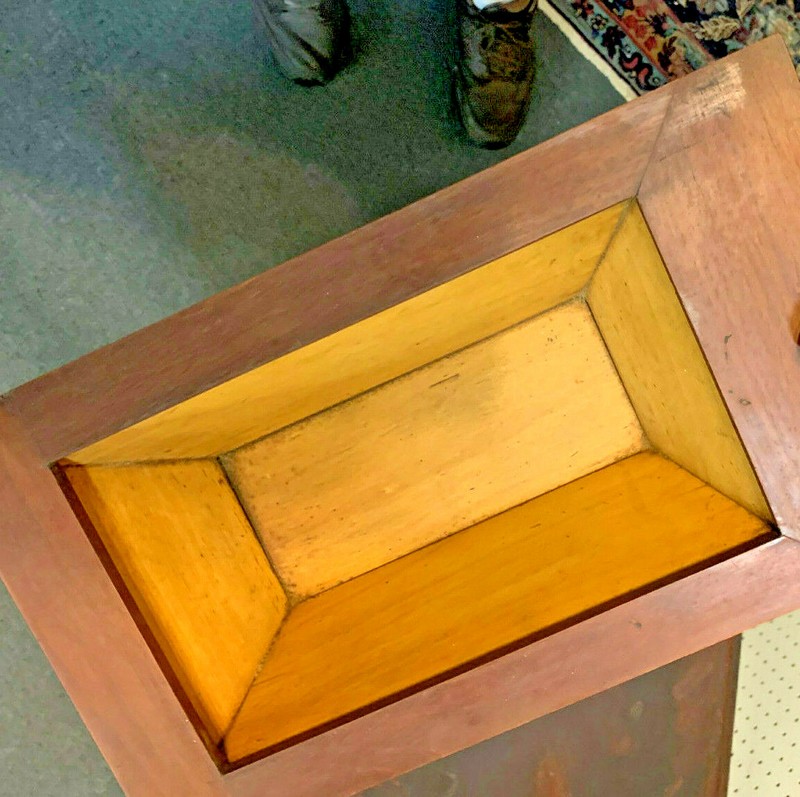 Early Nineteenth Century English Sewing/Work Table - Drop Leaf Top/Storage Bin gallery