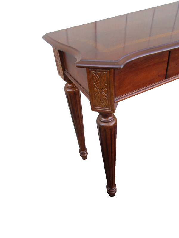 63917 Banded Mahogany Console Hall Table Stand gallery