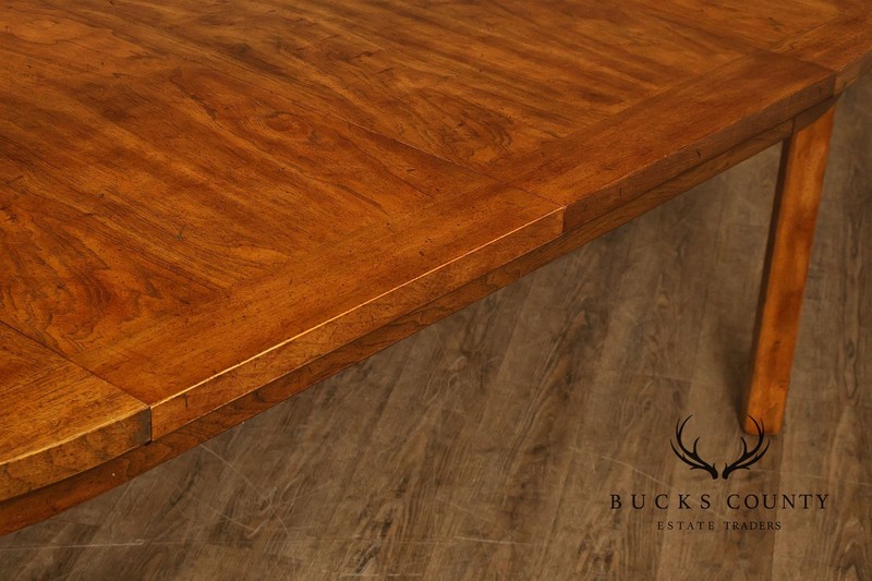 Drexel 'Woodbriar' Campaign Style Round Expandable Dining Table gallery
