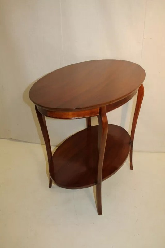 Great Oval Mahogany Side sofa Table, c. 1920 gallery