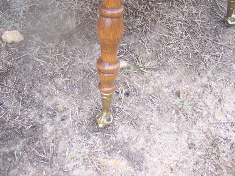 Carved Quartersawn Oak Turned Leg Parlor Table Center Table (PRT15) gallery