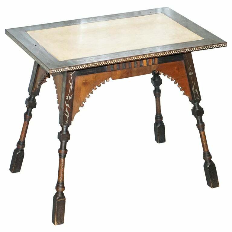 IMPORTANT AND RARE ORIGINAL CIRCA 1900 CARLO BUGATTI OCCASIONAL TABLE EBONISED