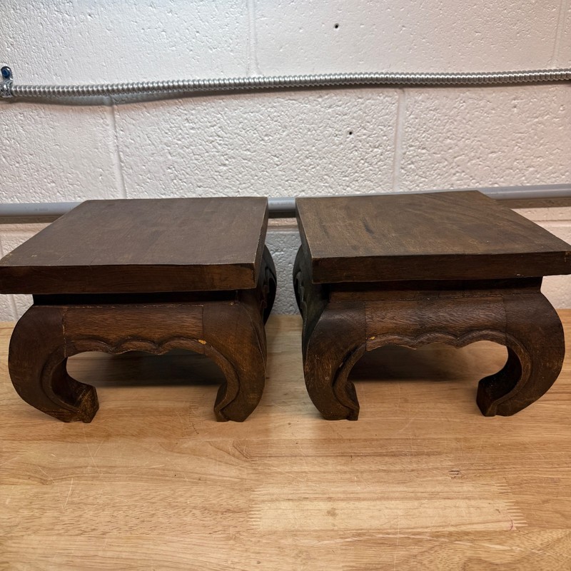 VTG Solid Hardwood Opium Type Table 10” By 10” By 8”H