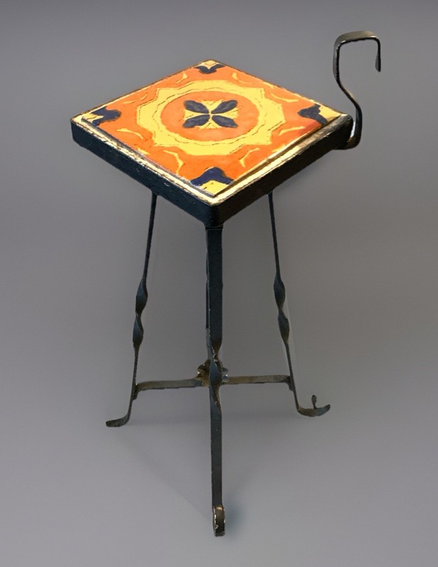 EARLY CALIFORNIA IRON TILE TABLE CATALINA TAYLOR ERA SPANISH REVIVAL 1920’s RARE