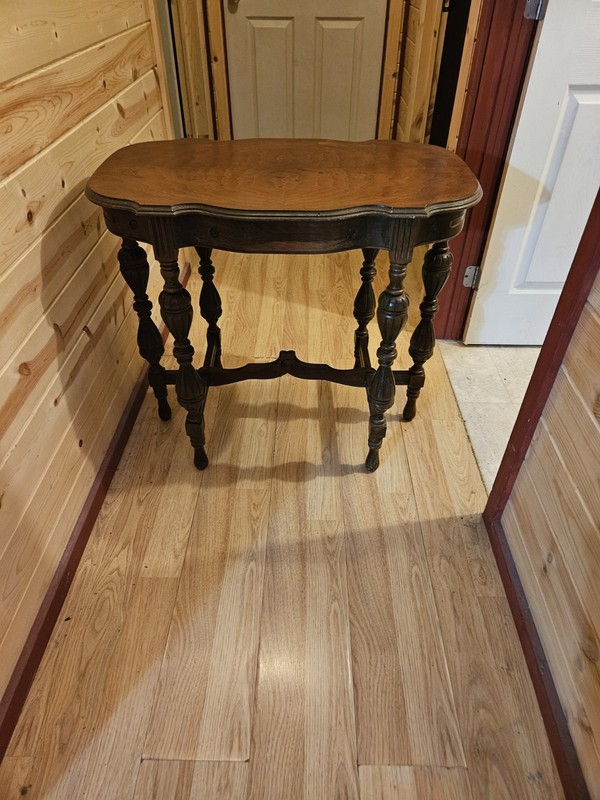 Antique Multi Legged Entryway Table Solid Wood Hallway Table Brown 32" X 20" gallery