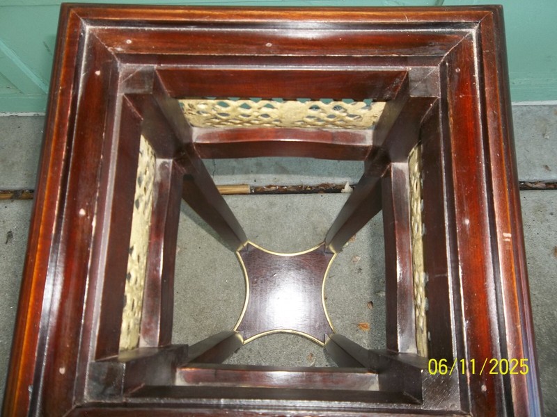 Rare Antique Vintage Mahogany Marble Top w/ Brass Griffon Renaissance Fern Stand gallery
