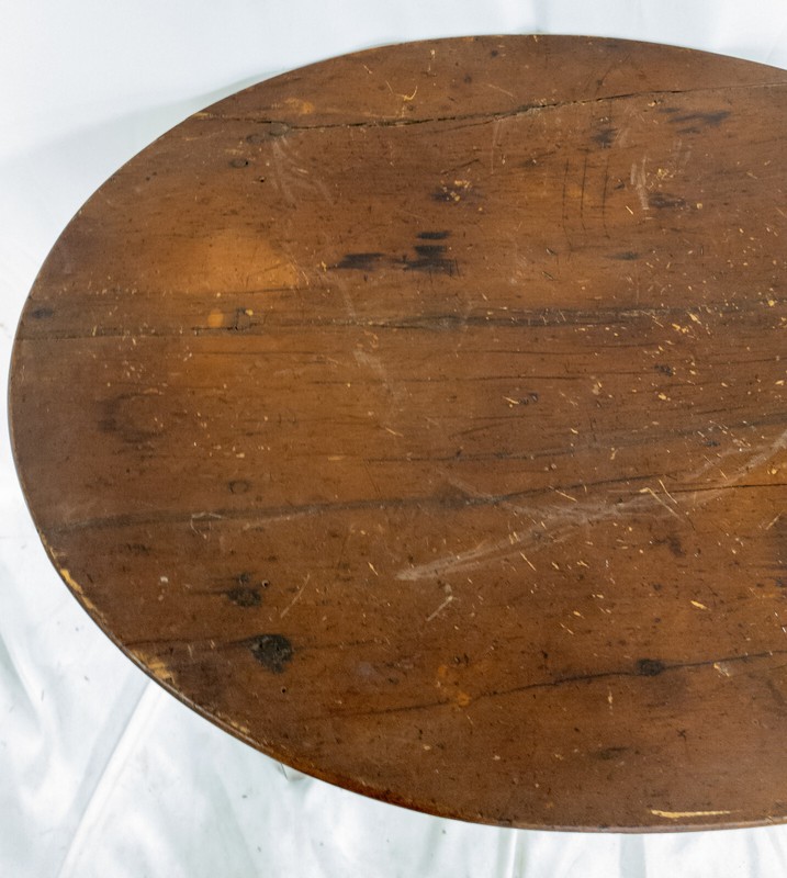 Antique Rustic Americana 19th Century Pine Tavern Oval Top Table Folk Art gallery