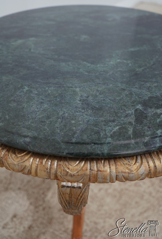 L62227: Italian Style Green Marble Top Round Lamp Table gallery