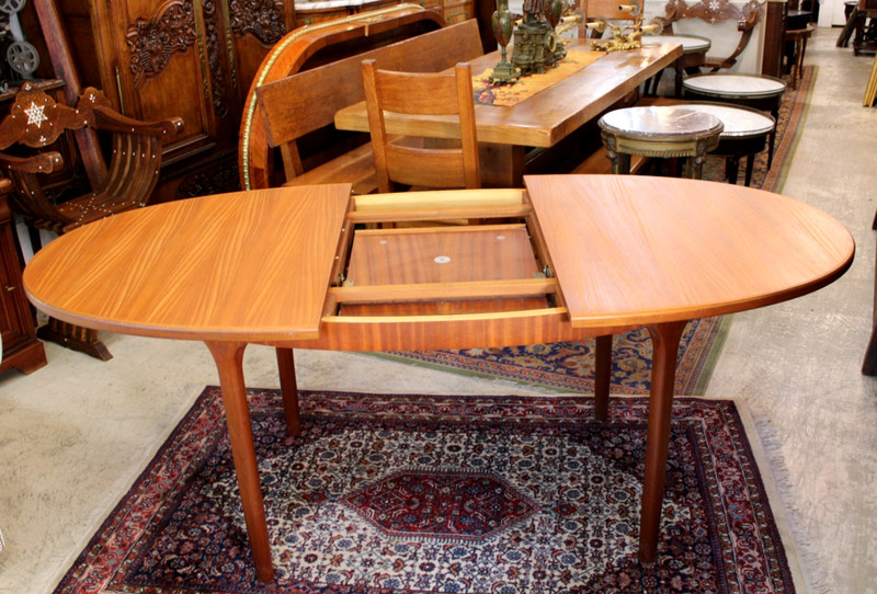 Mid Century Teak Wood McIntosh Butterfly Leaf Dining Table gallery