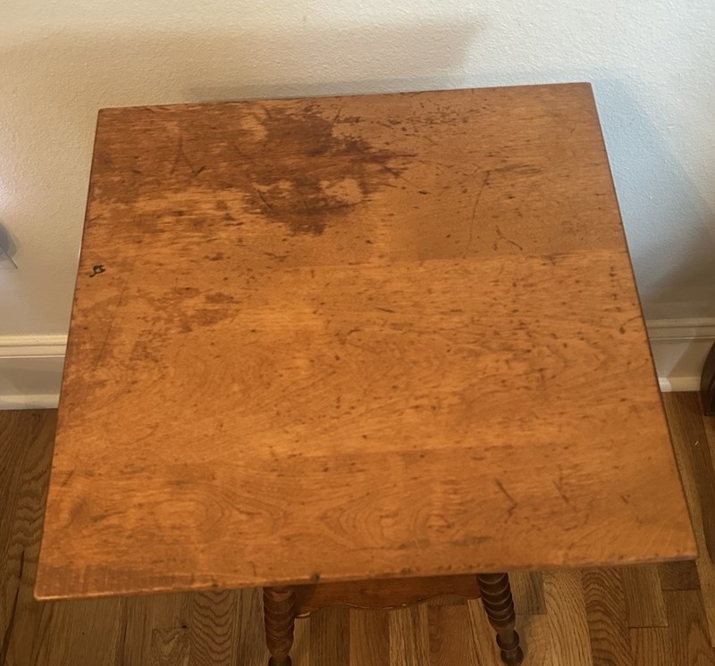 Antique English Victorian Bobbin Leg Barley Twist Oak Parlor Accent Plant Table gallery