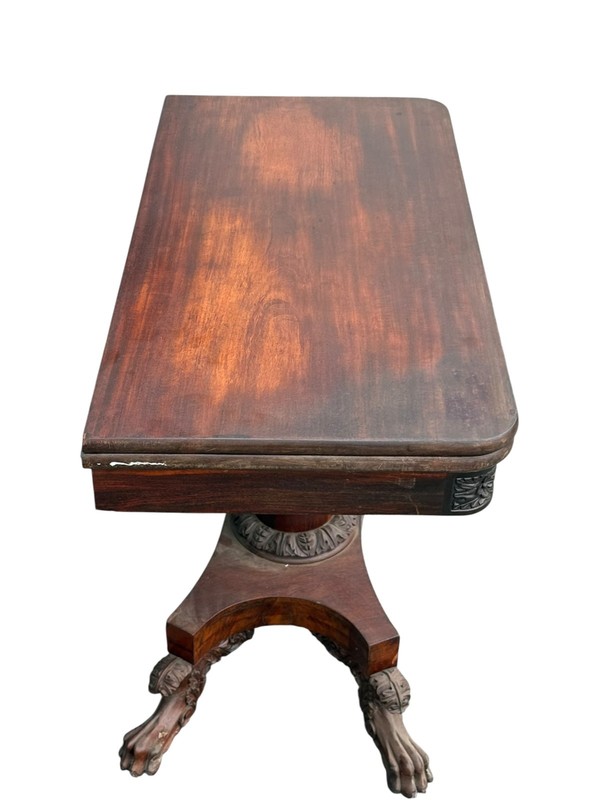 Antique empire paw foot Console table foyer hall game card claw foot gallery