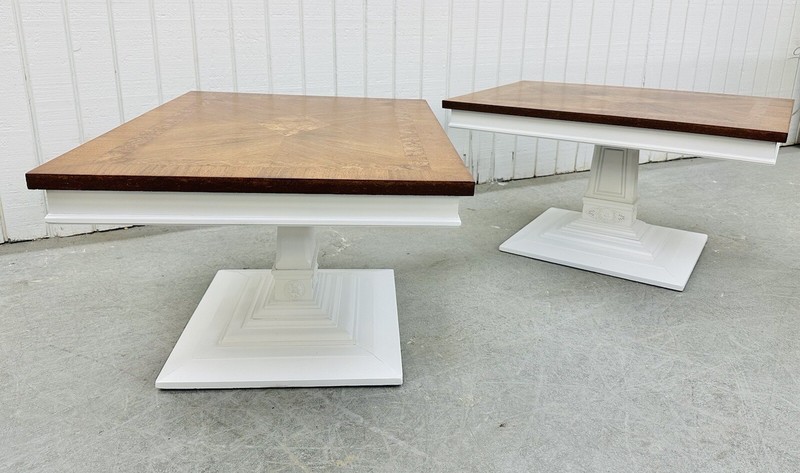Vintage Burled Walnut Side Tables - Set of 2 gallery
