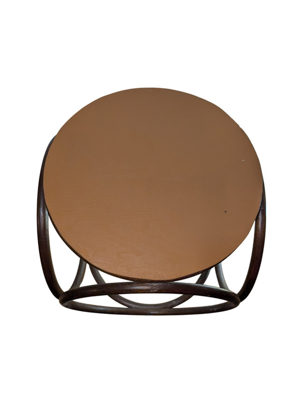 Mid-Century Modern Bentwood Side Table 16in Round Thonet-Inspired gallery