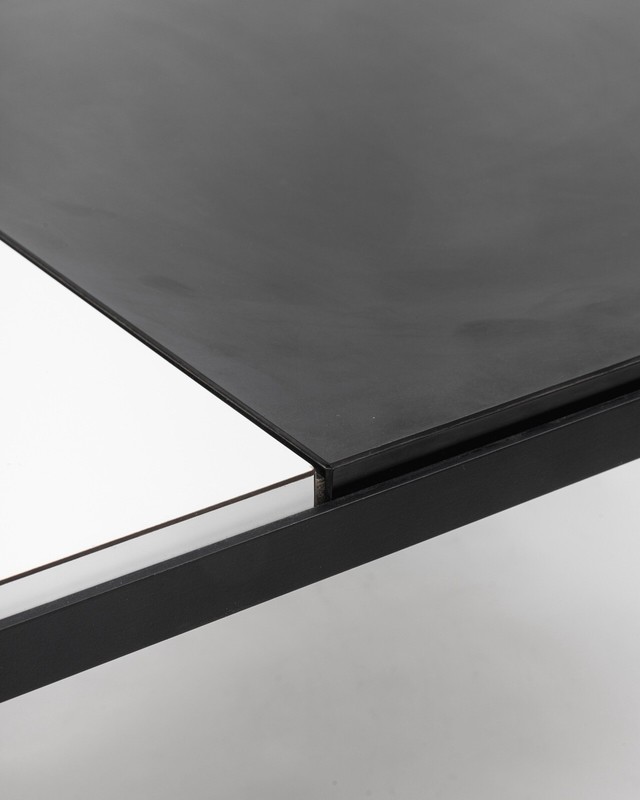 1950s Florence Knoll ‘T Angle’ Coffee Table. B&W Laminate w/ Original Label gallery